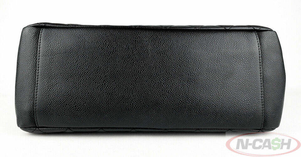 CHANEL GST Black Quilted Caviar Leather Tote Bag_pawnshop3