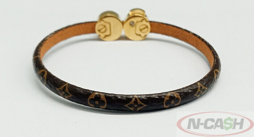 Louis Vuitton Brown Monogram Canvas Gold Tone Mini Historic Bracelet Louis  Vuitton