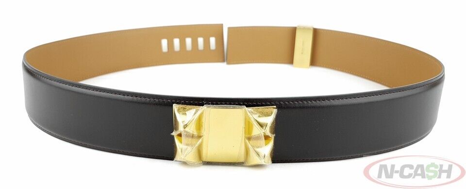 Hermes Collier De Chien 50 CDC Dark Brown Leather Belt