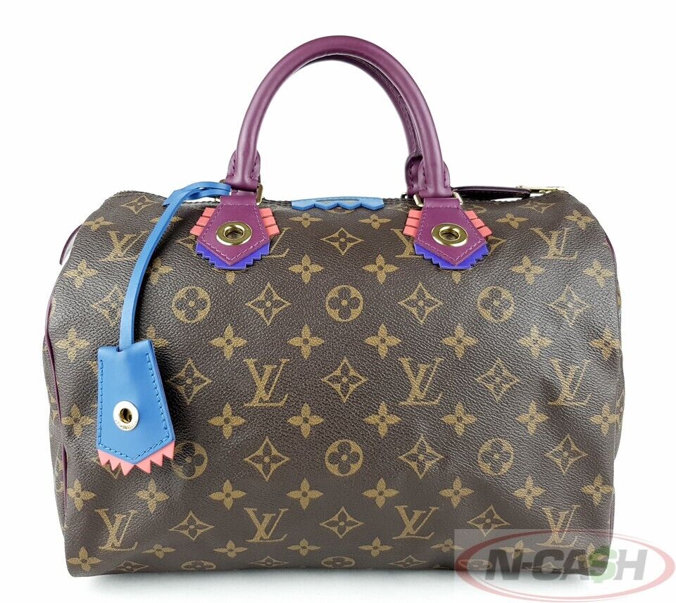 Louis Vuitton Monogram Totem Speedy 30 Magenta Bag