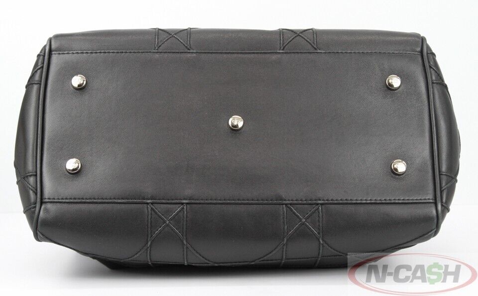 CHRISTIAN DIOR Granville Black Cannage Polochon Bag_pawnshop3