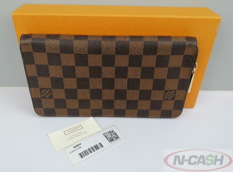 LOUIS VUITTON Zippy Organizer Damier Ebene Wallet_pawnshop