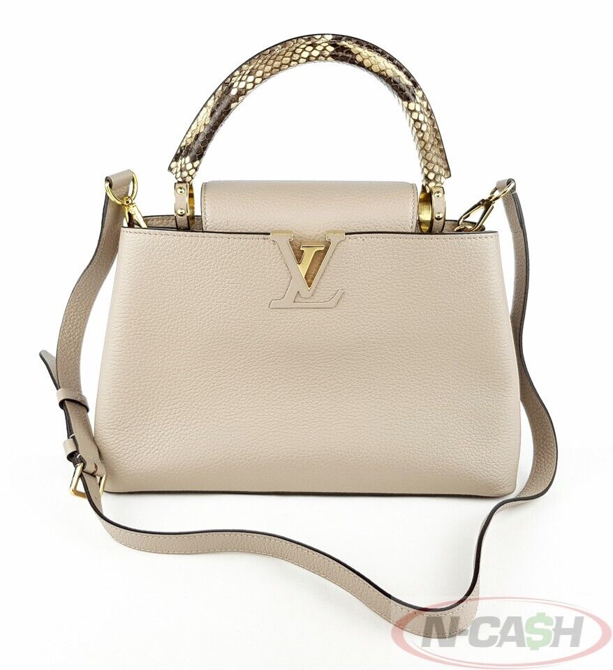 Louis Vuitton Capucines Taurillon Leather Python Galet PM Bag