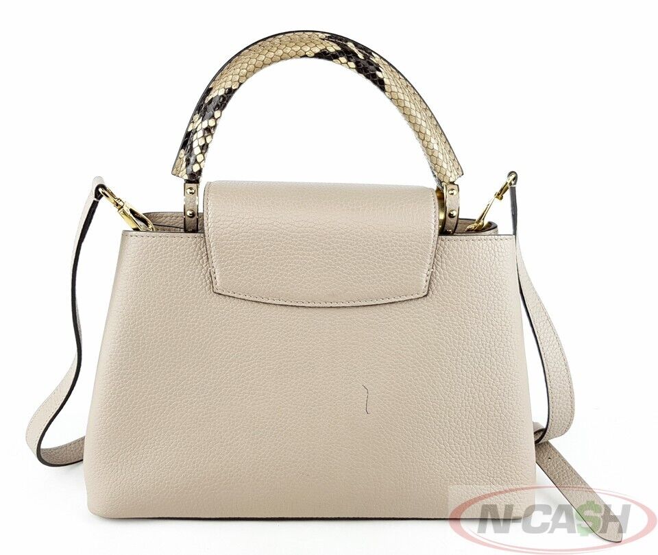 Louis Vuitton Capucines Taurillon Leather Python Galet PM Bag_pawnshop1