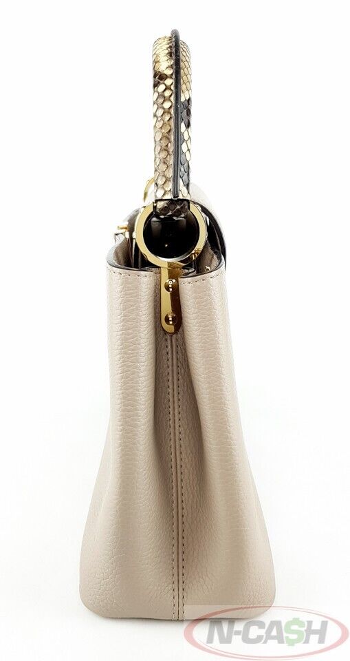Louis Vuitton Capucines Taurillon Leather Python Galet PM Bag_pawnshop2