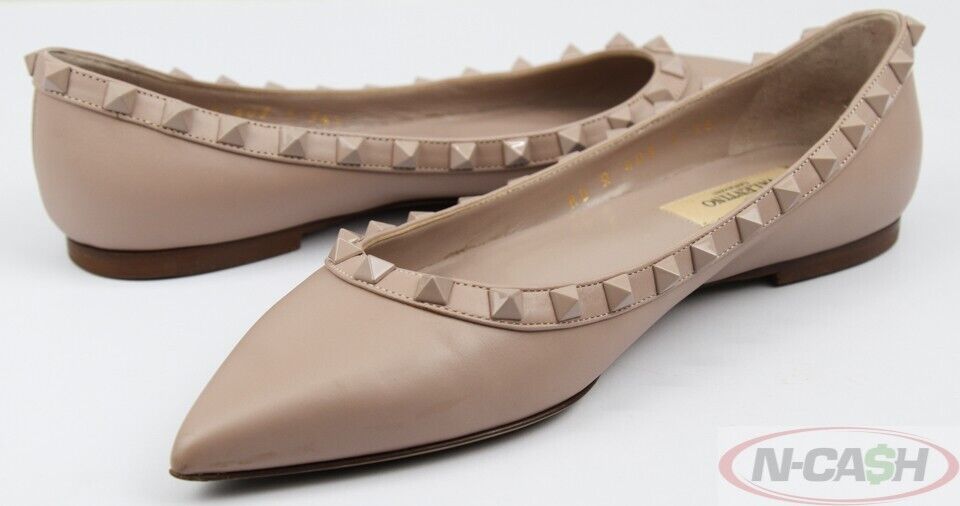VALENTINO Garavani Beige Leather EU36.5 Ballerina Flats_pawnshop2