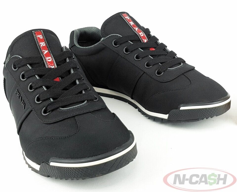 PRADA 4E3235 Nylon Tech Nero US 7 Men's Sneakers_pawnshop
