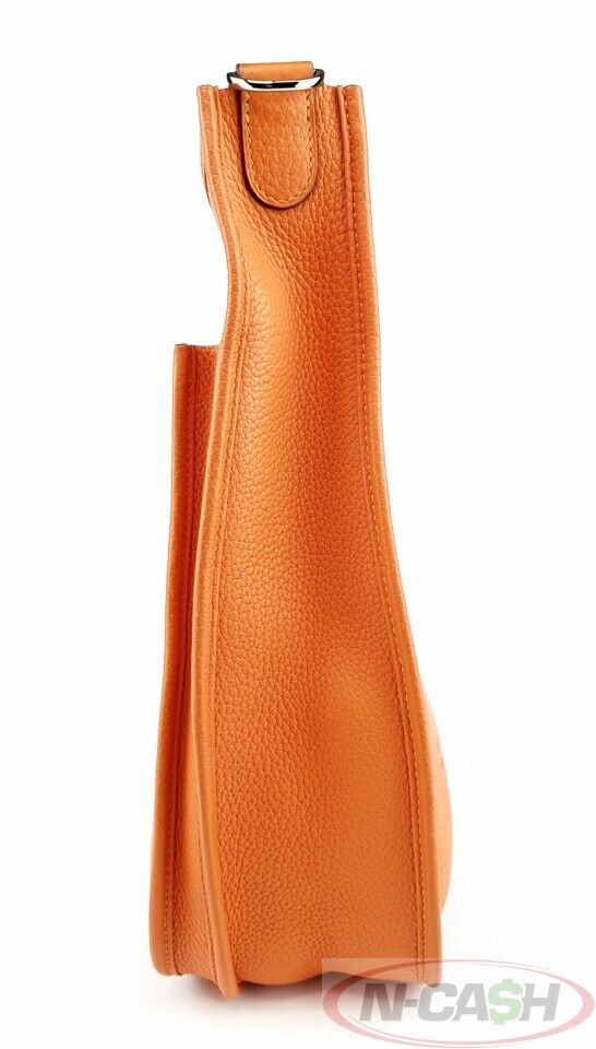 Hermes Evelyne PM Orange Clemence Crossbody Bag NCash