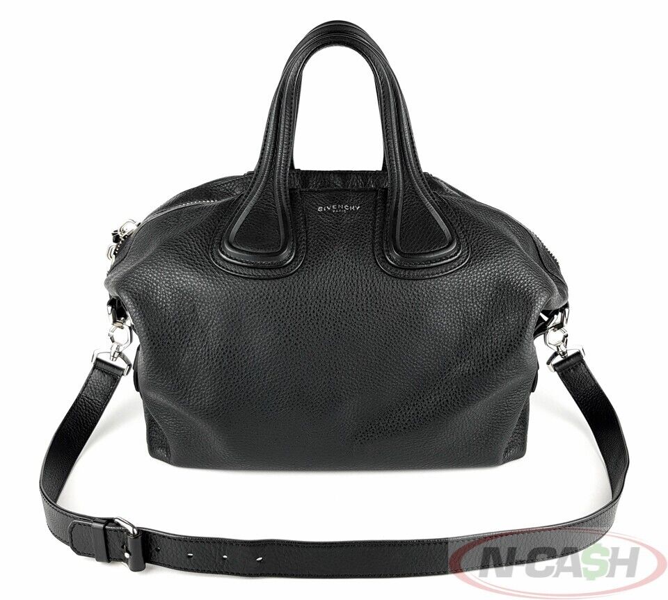 Givenchy Nightingale Medium Black Calf Leather Bag NCash