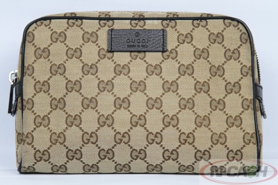 GUCCI BeigeBrown GG Supreme Canvas Fanny Pack Belt Bag_pawnshop