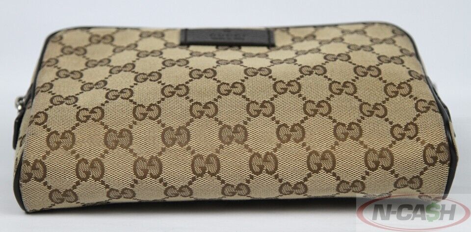 GUCCI BeigeBrown GG Supreme Canvas Fanny Pack Belt Bag_pawnshop1