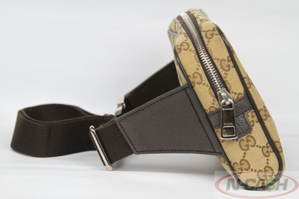 GUCCI BeigeBrown GG Supreme Canvas Fanny Pack Belt Bag_pawnshop3