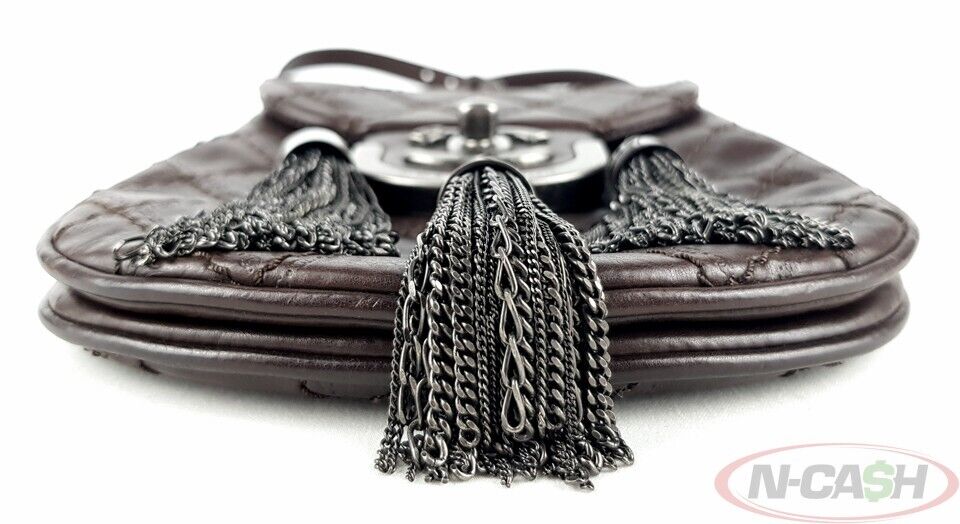 CHANEL 2013 Paris-Edinburgh Burgundy Coco Scottish Sporran Flap Bag_pawnshop3