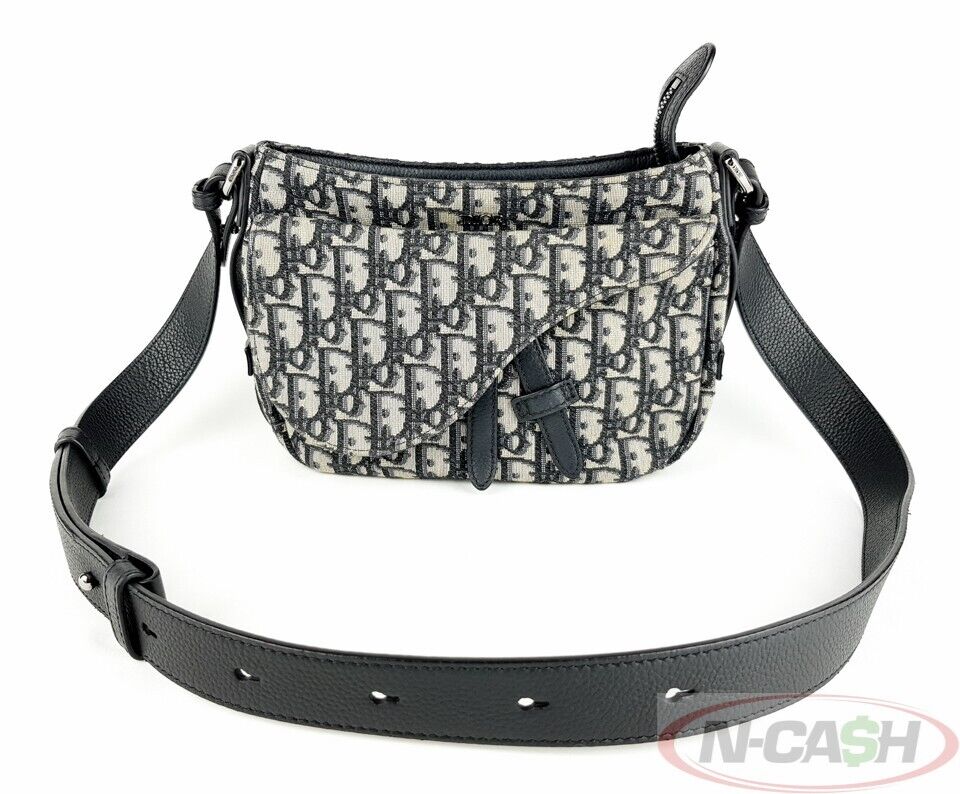 Dior Oblique Jacquard Mini Saddle Soft Bag NCash