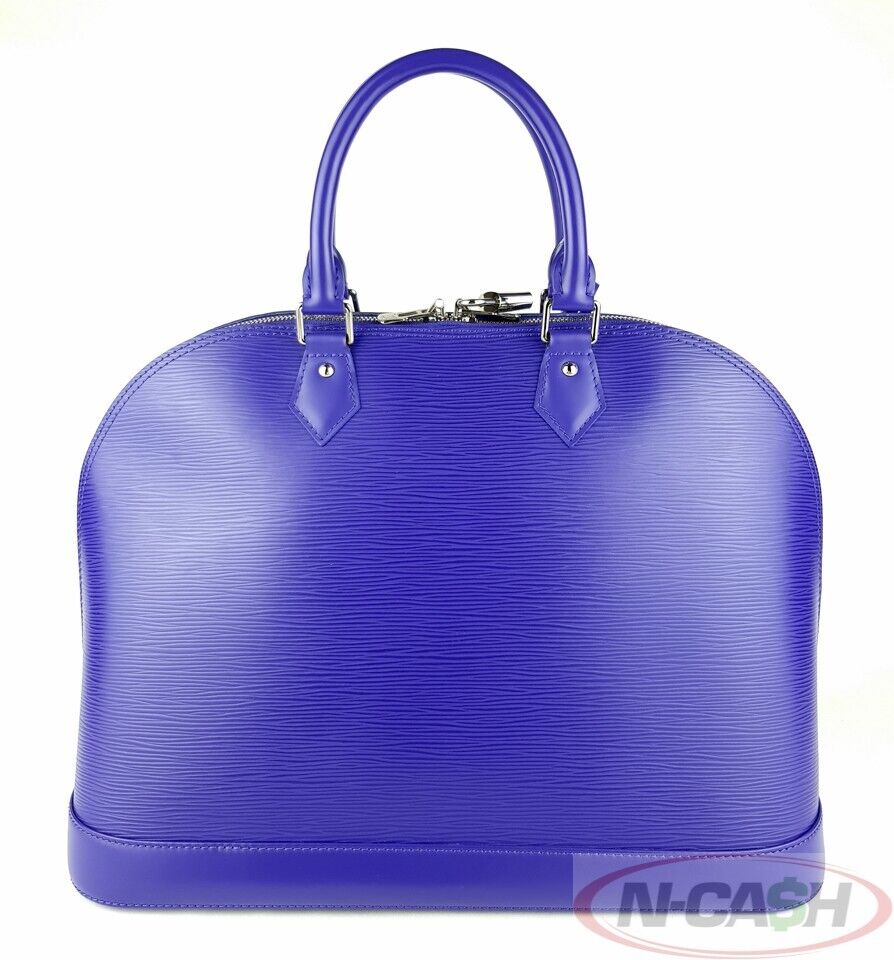 LOUIS VUITTON Alma Blue Epi Leather GM Bag_pawnshop1