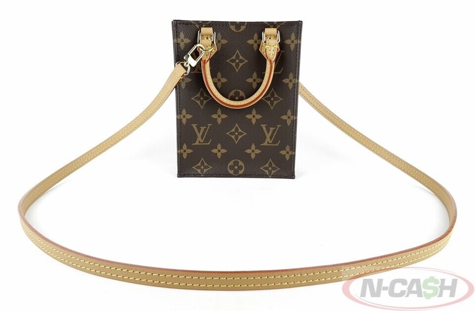 LOUIS VUITTON Petit Sac Plat Monogram Canvas Bag_pawnshop