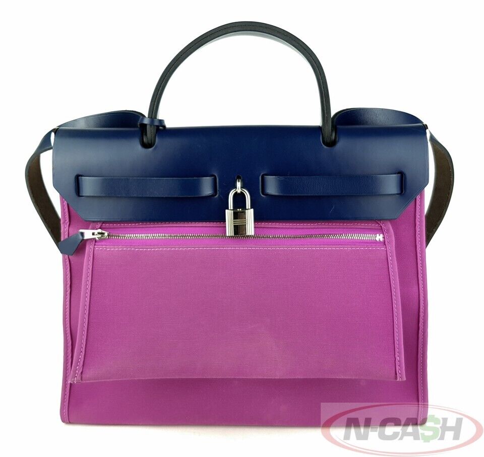 Hermes Herbag Zip 31 Toile Officier Vache Hunter PM Bag N Cash