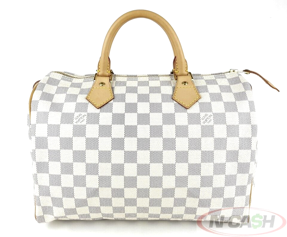 Louis Vuitton Tasche Speedy 30 Damier Azur LOUIS VUITTON Speedy 30 Damier Azur Canvas Bag | N-Cash