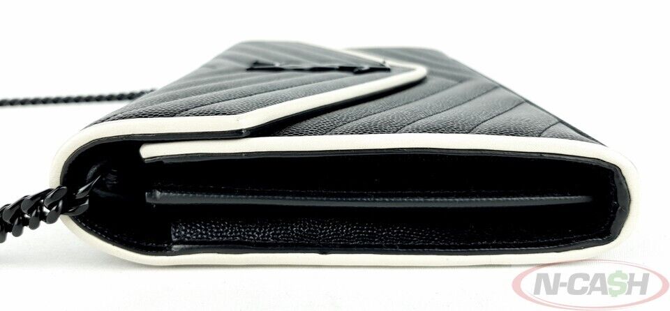 YVES SAINT LAURENT YSL Cassandre Two-Tone WOC Clutch Bag_pawnshop2