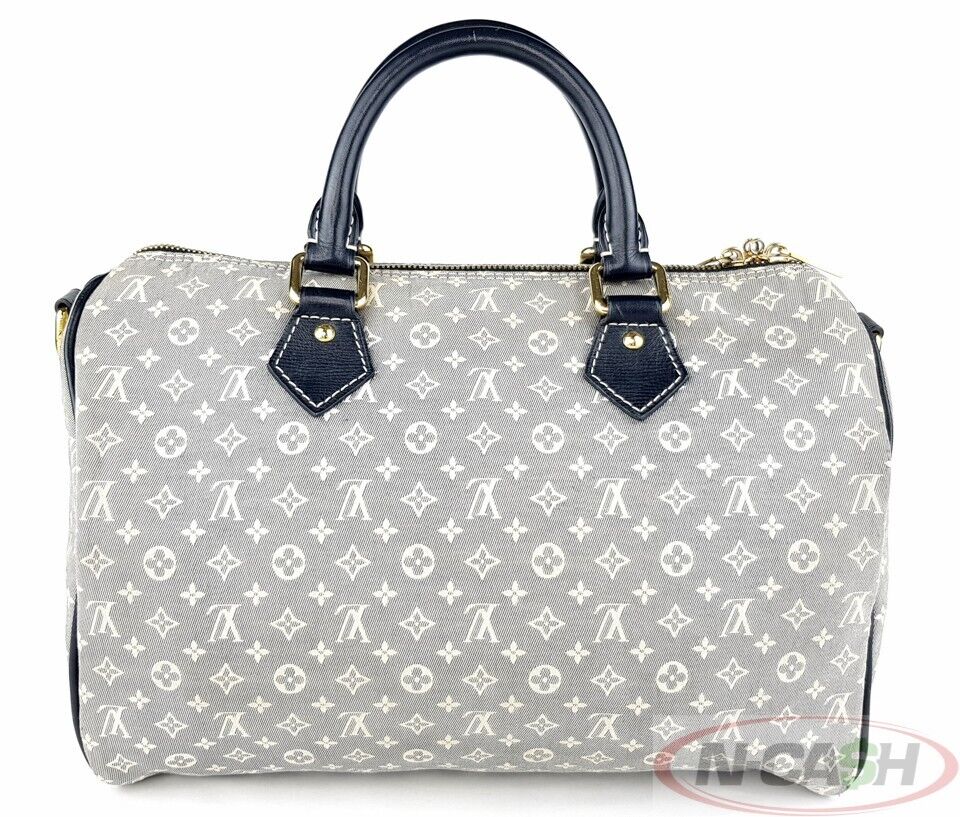 LOUIS VUITTON Speedy 30 Band. Idylle Monogram Encre Blue Bag_pawnshop1
