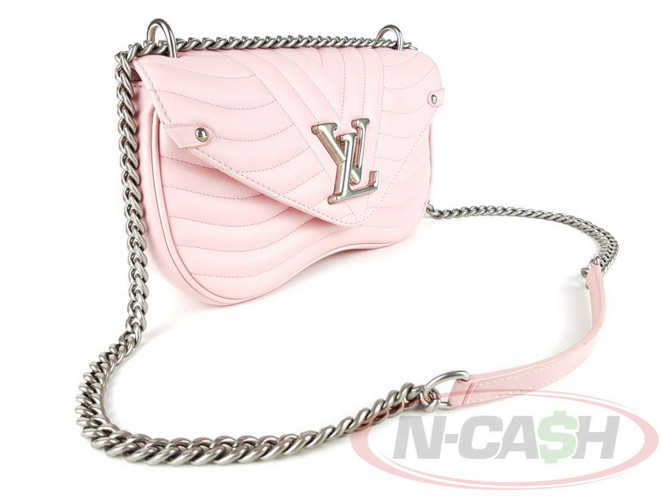 LOUIS VUITTON Pink Leather New Wave Chain Bag_pawnshop2