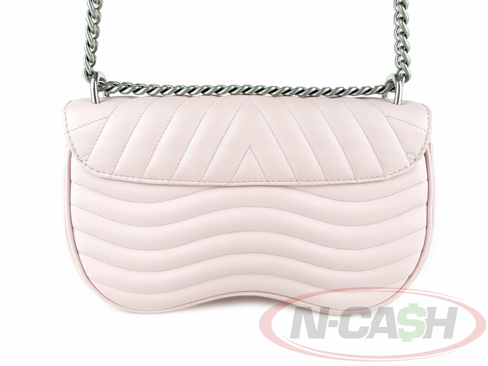 LOUIS VUITTON Pink Leather New Wave Chain Bag_pawnshop3