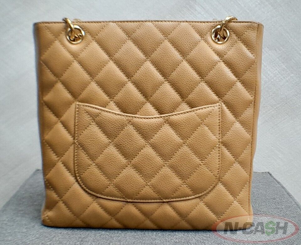 CHANEL GST Caviar Leather Beige Shopping Tote Bag_pawnshop1