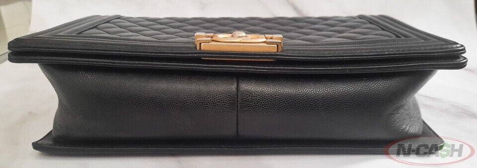 CHANEL Black Le Boy New Medium Leather GHW Bag_pawnshop3