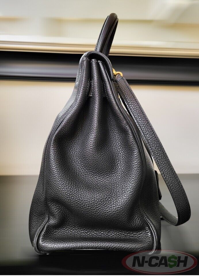 HERMES Kelly Retourne 35cm Black Togo Leather GHW Bag_pawnshop2