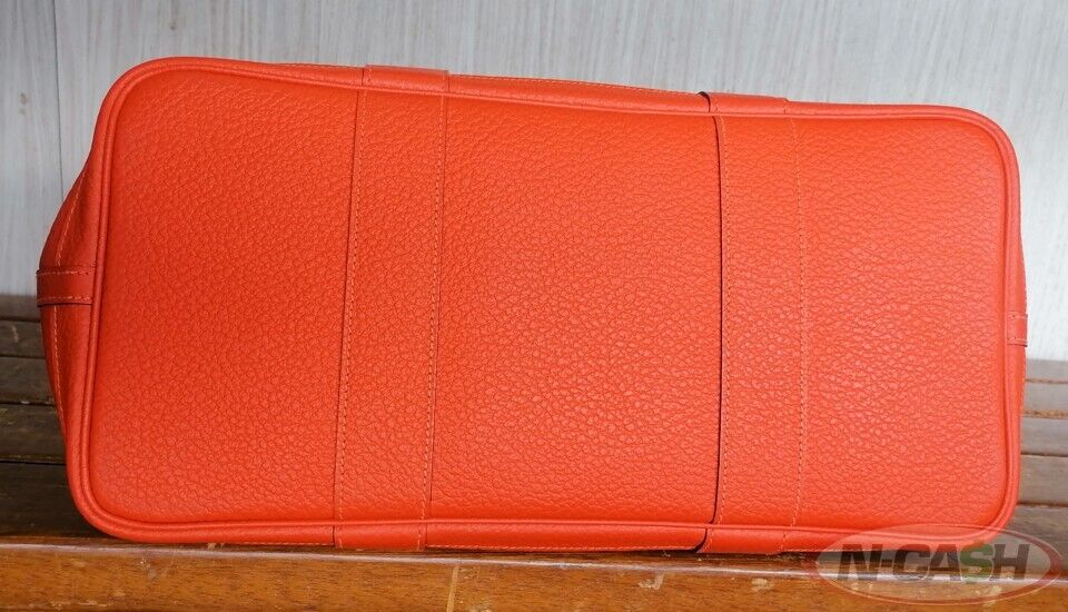 HERMES Orange Country Garden Party 36 Printed Interior Bag_pawnshop3