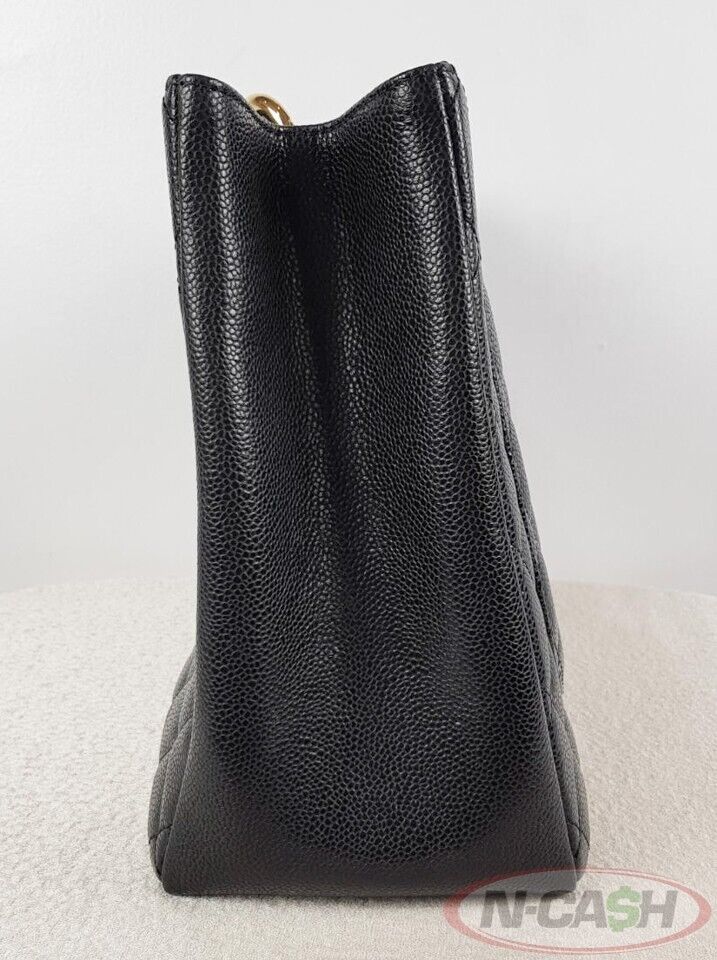 CHANEL Black GST Caviar Leather Shopping Tote Bag_pawnshop2