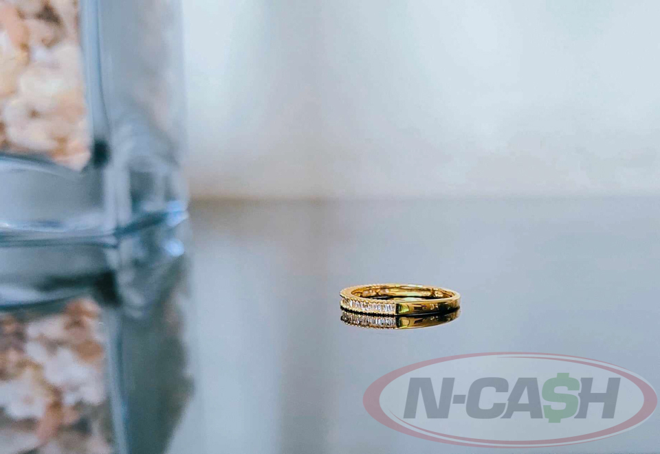 Half Eternity Promise Ring in 18K Yellow Gold_pawnshop1