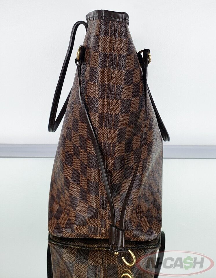 LOUIS VUITTON Neverfull Damier Ebene Canvas MM Tote Bag_pawnshop1