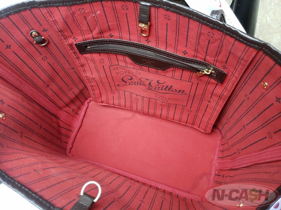 LOUIS VUITTON Neverfull Damier Ebene Canvas MM Tote Bag_pawnshop2