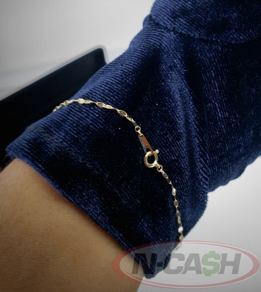18k Yellow Gold Chain Shiny Dual Mirror Chain_pawnshop3