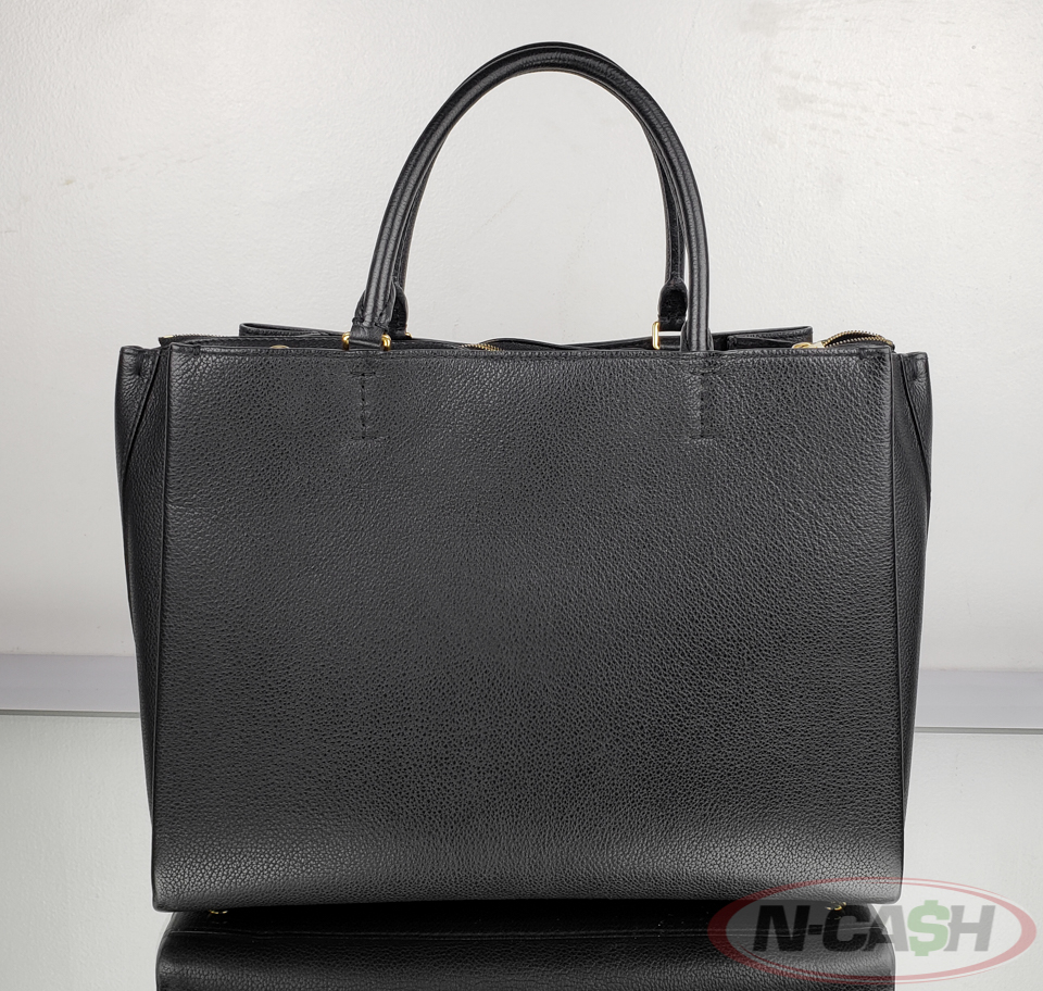 Louis Vuitton Lockmeto Black Calfskin Leather Tote Bag_pawnshop1