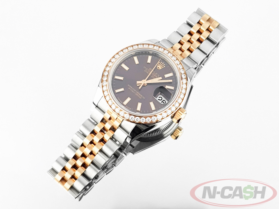 Rolex Datejust 28 Steel Everose Choco Dial Diamond Bezel_pawnshop2