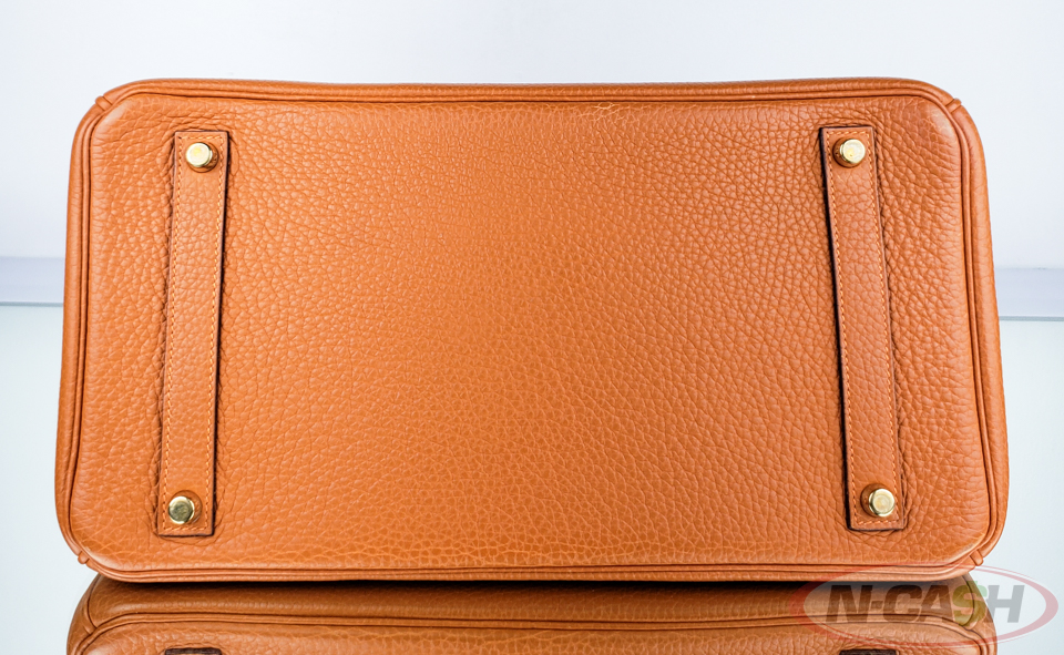 Hermes Birkin 35 Orange Clemence Leather GHW Bag_pawnshop3