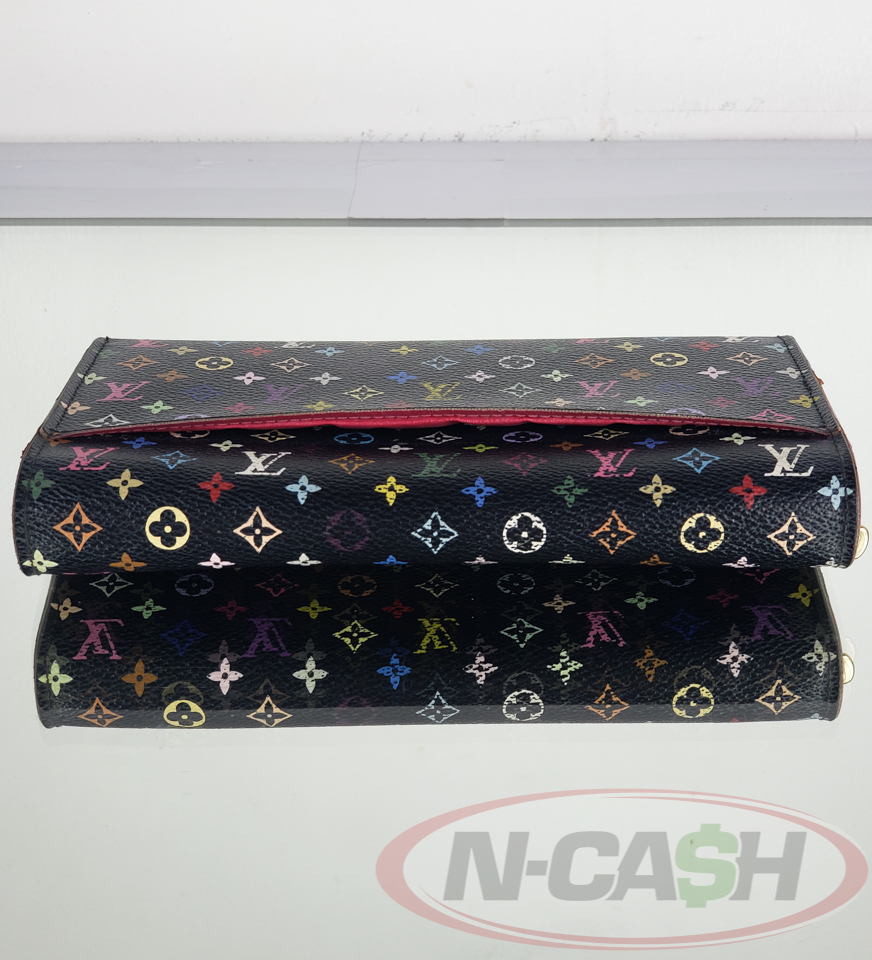 Louis Vuitton Black Multicolor Monogram Sarah NM3 Wallet_pawnshop2