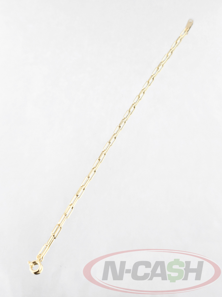 18K Yellow Gold Paperclip Bracelet_pawnshop3
