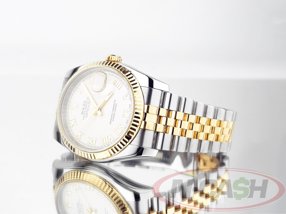 Rolex Men's Datejust 36 Steel Gold Pyramid Dial_pawnshop3