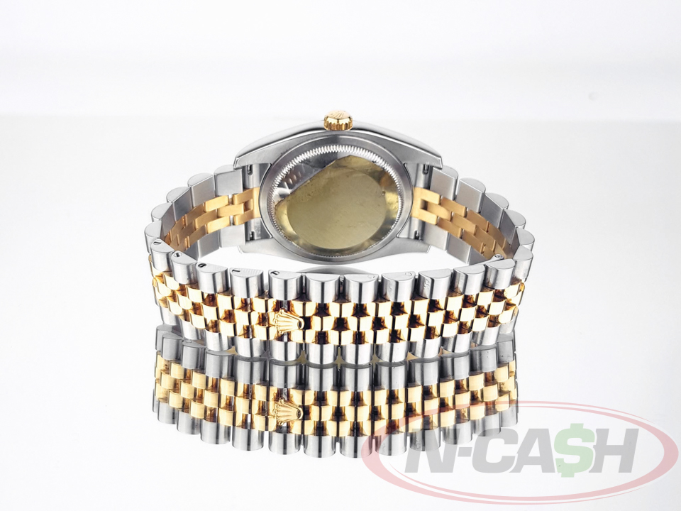 Rolex Men's Datejust 36 Steel Gold Pyramid Dial_pawnshop4