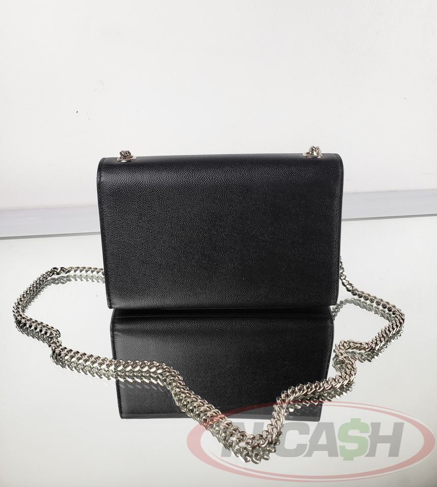 YSL Kate Small Black Grain de Poudre Embossed Leather_pawnshop1