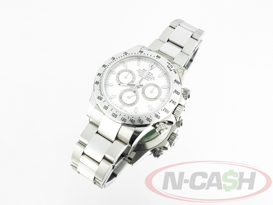 Rolex Daytona Steel White APH Dial_pawnshop2