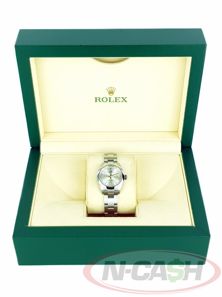 Rolex Oyster Perpetual 28 Silver Dial_pawnshop4