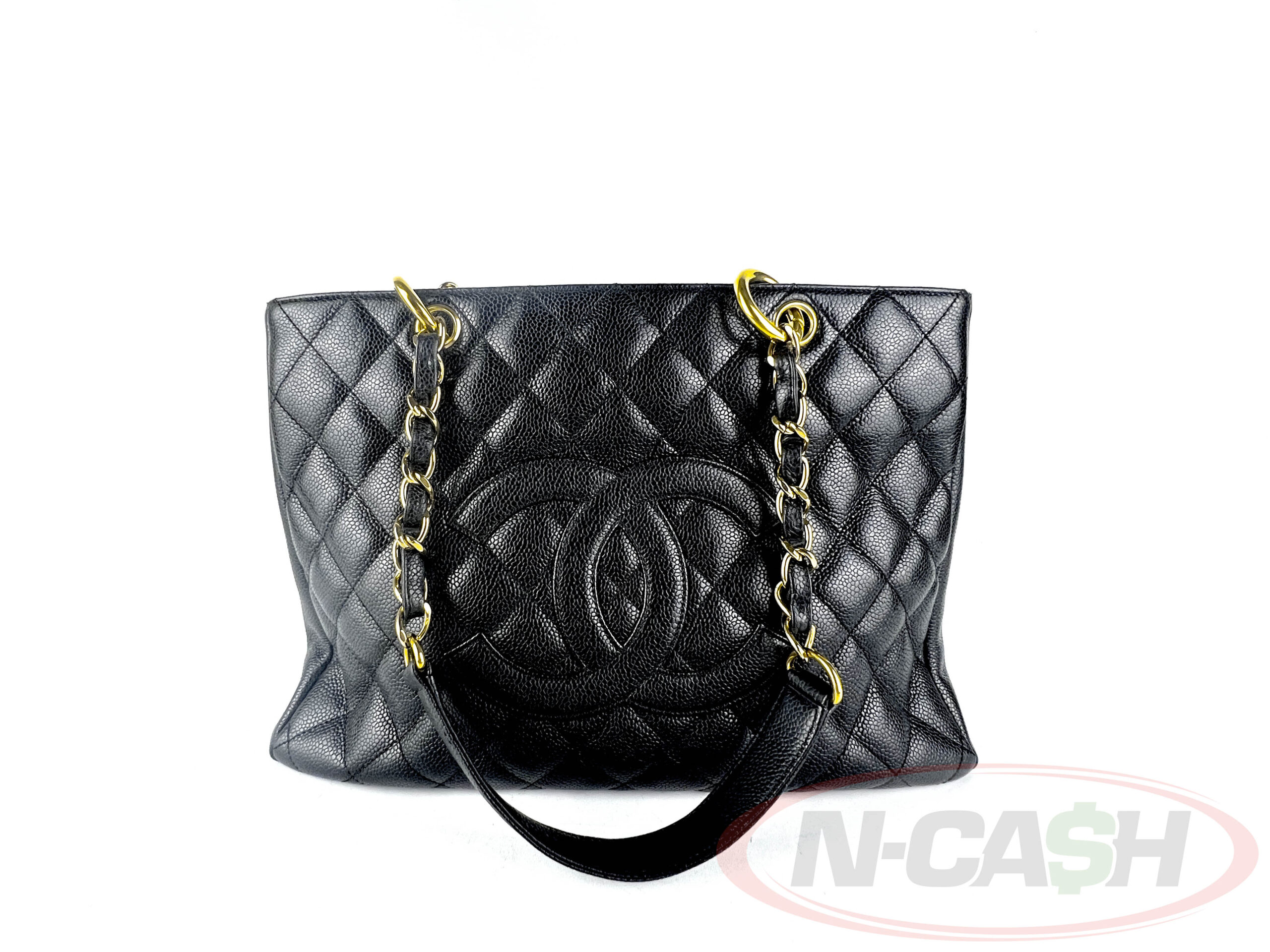 Chanel Black Caviar Grand Shopping Tote GST GHW