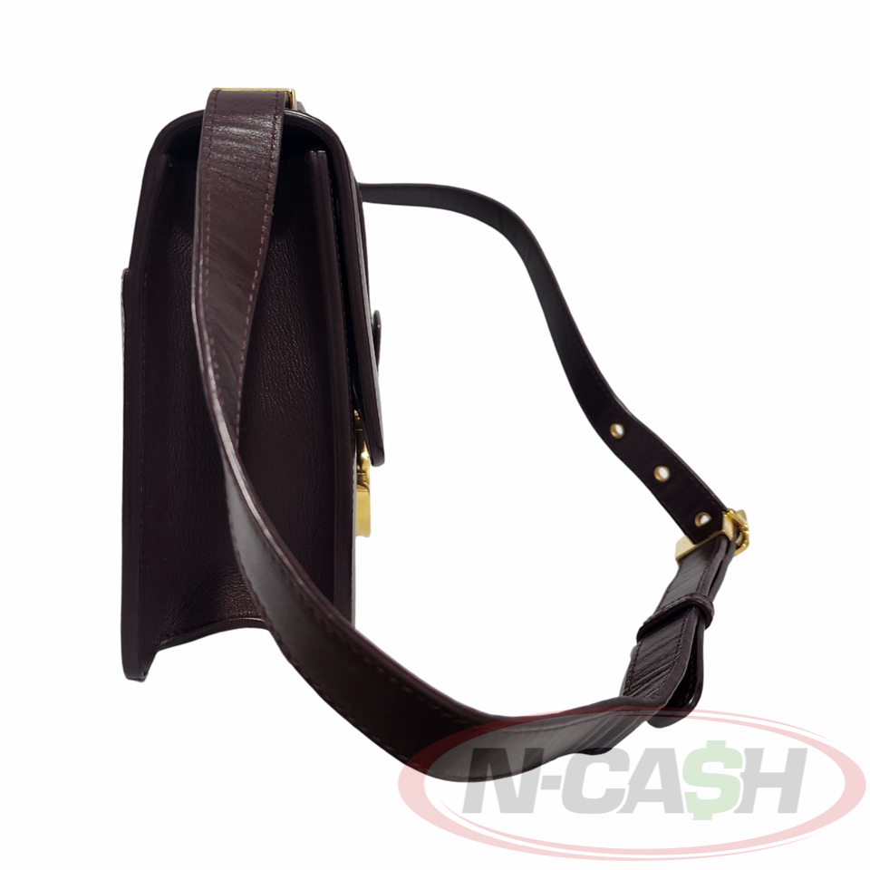 Christian Dior Smooth Calfskin 30 Montaigne Flap Bag Burgundy Maroon_pawnshop2