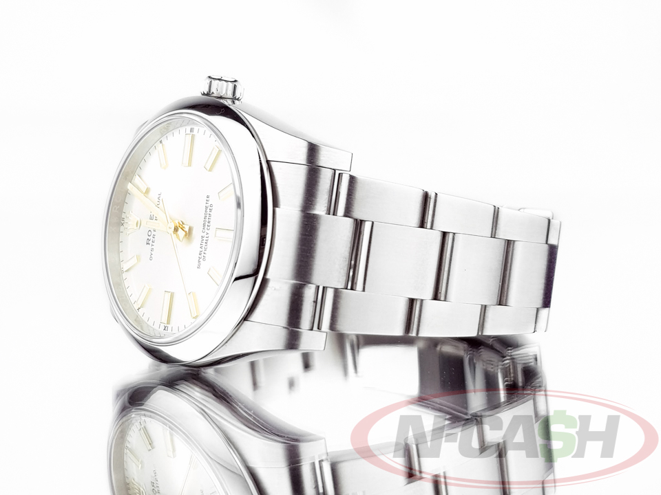 Rolex Oyster Perpetual 34 Silver Dial_pawnshop1